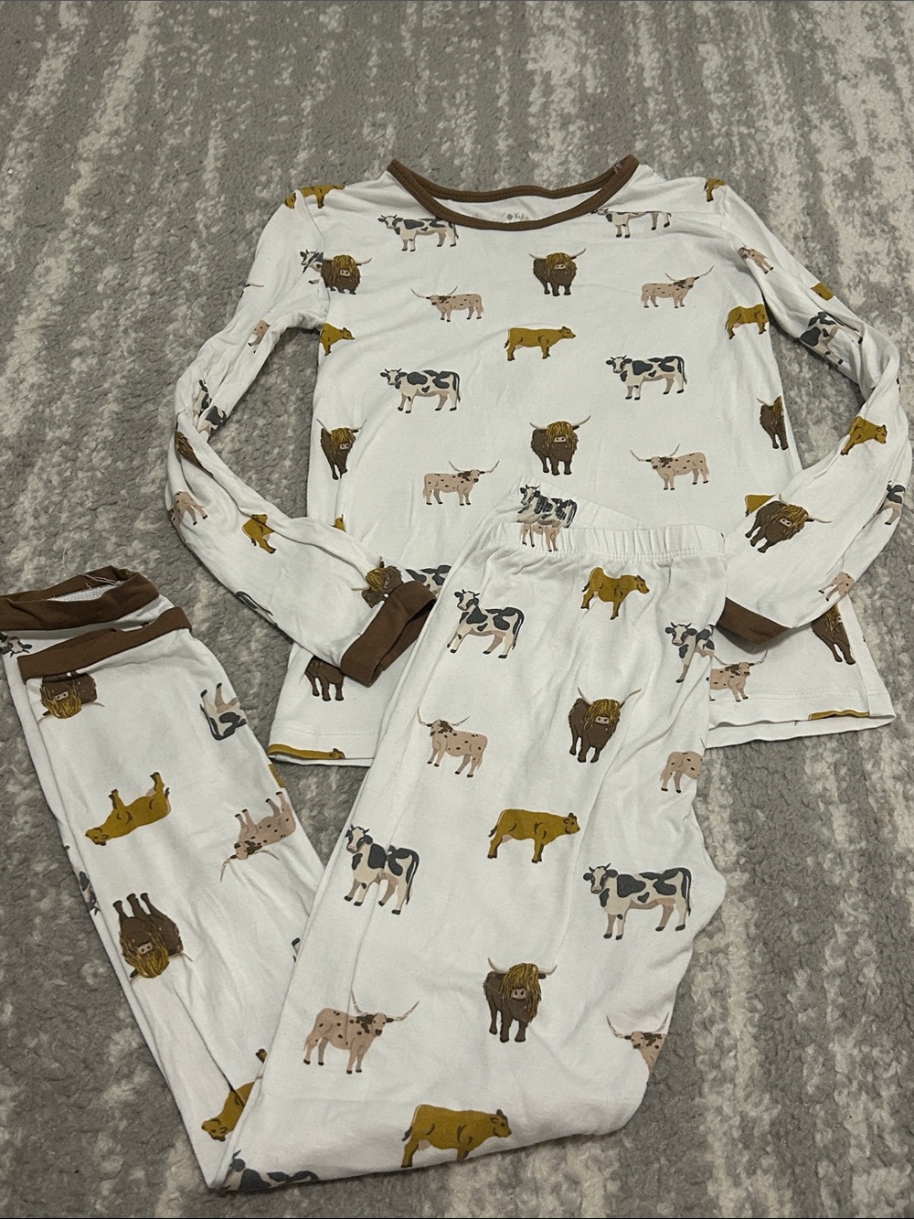Kyte baby 7T Moo pajamas